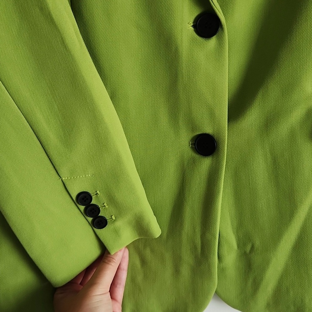 Dynamite Lime Green Women's Blazer Pantsuit Jacket - Picture 9 of 9